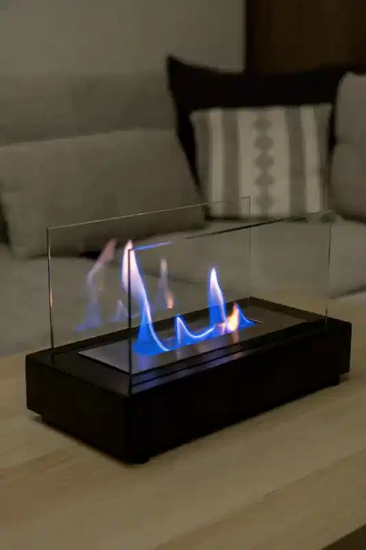 Lüx Dikdörtgen Masaüstü Şömine Siyah