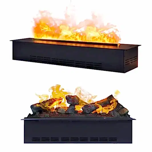 Buharlı Şömine 122 Cm (3 Boyutlu)