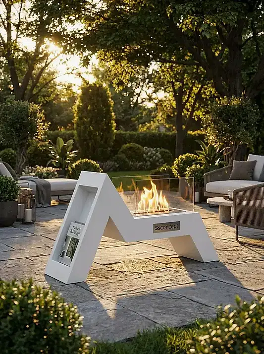 AngelFire Taşınabilir Şömine (Beyaz)