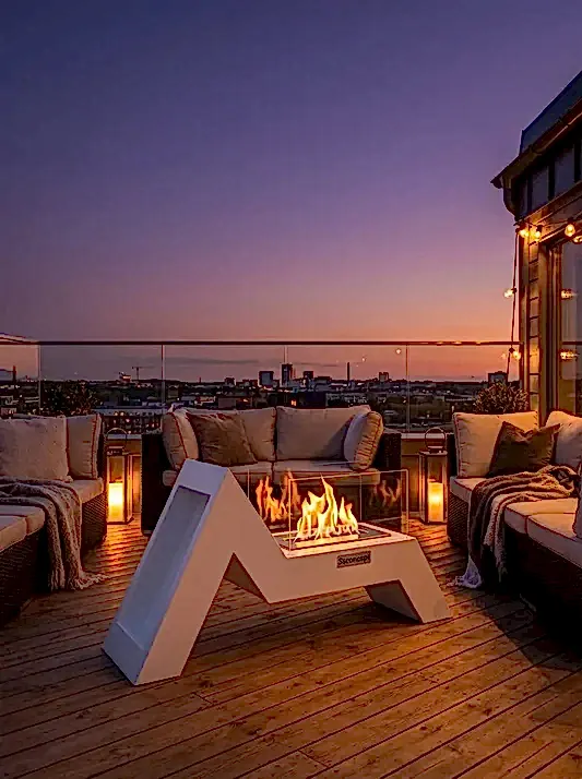 AngelFire Taşınabilir Şömine (Beyaz)