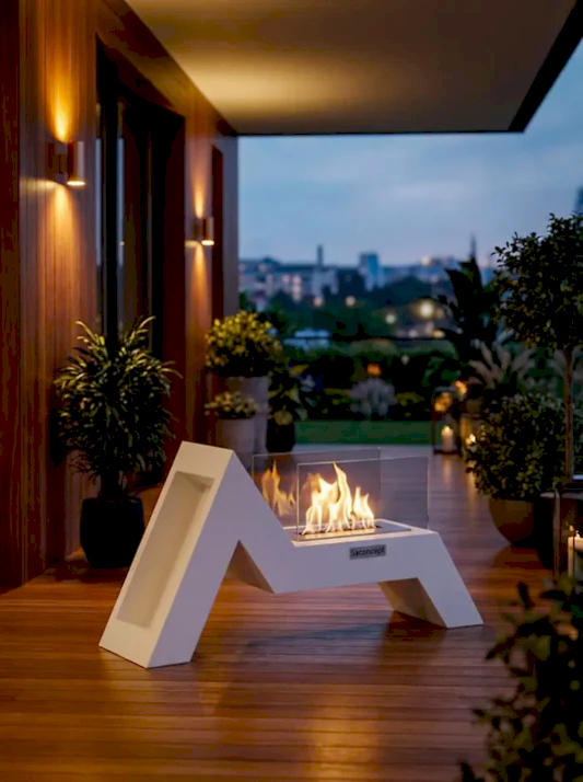 AngelFire Taşınabilir Şömine (Beyaz)