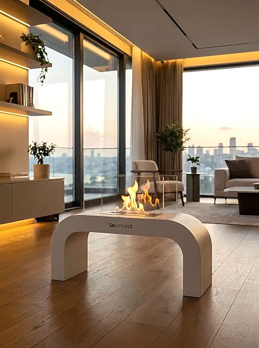 ArcFlame Taşınabilir Şömine (Beyaz)