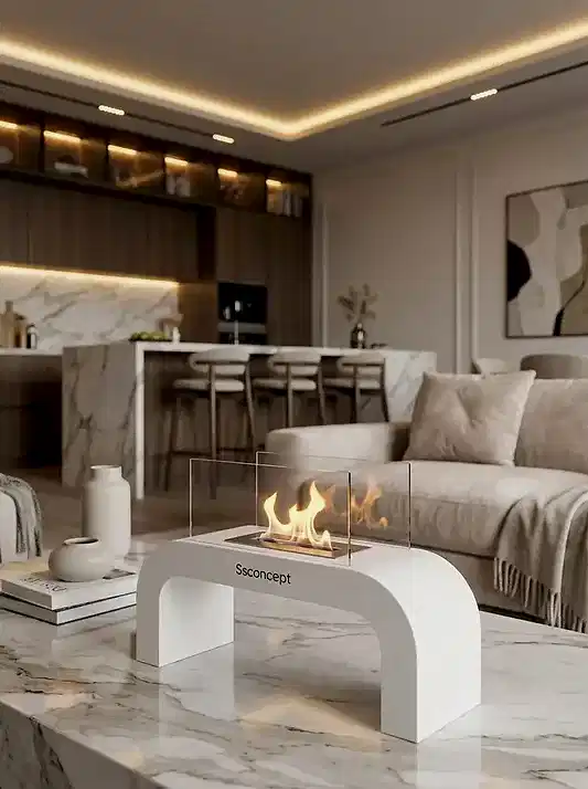 ArcFlame Taşınabilir Şömine (Beyaz)