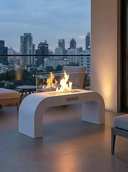 ArcFlame Taşınabilir Şömine (Beyaz)