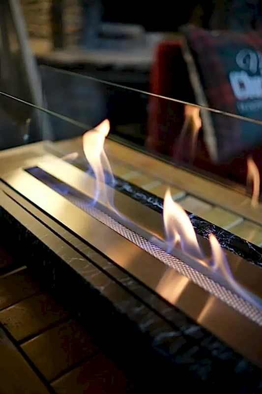 Lüx Mermer Desenli Büyük Masaüstü Şömine Siyah