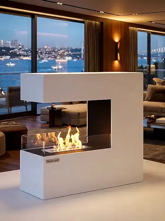 CeraFlame Taşınabilir Şömine (Beyaz)