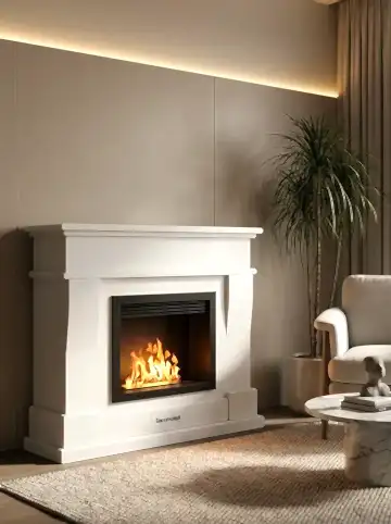 ComfortFire Taşınabilir Şömine (Beyaz)