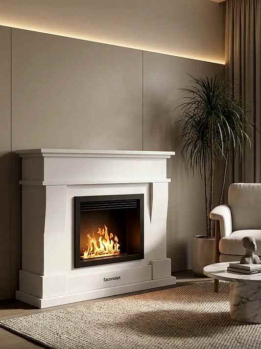 ComfortFire Taşınabilir Şömine (Beyaz)