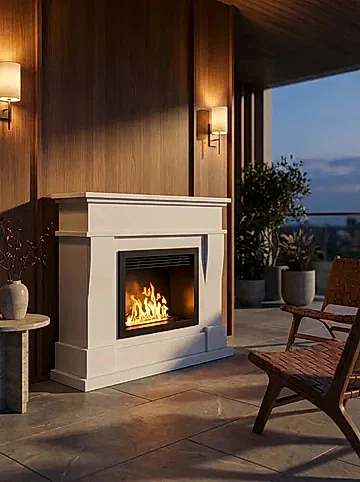 ComfortFire Taşınabilir Şömine (Beyaz)