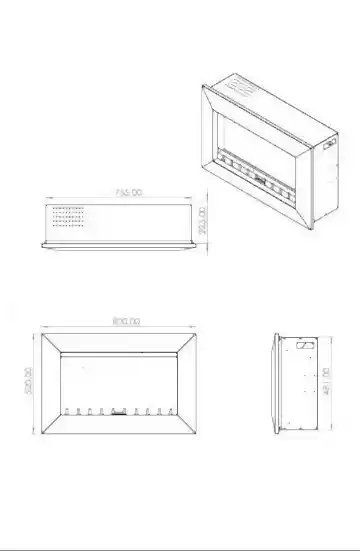 Elektrikli Şömine RGB renkli 80 cm ( Isıtmasız )