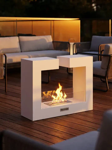 FrameFire Taşınabilir Şömine (Beyaz)