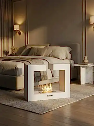 FrameFire Taşınabilir Şömine (Beyaz)