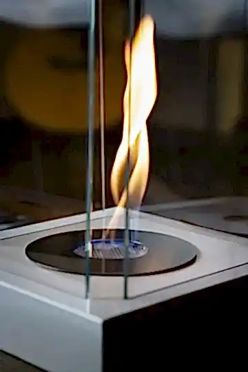 Masa Üstü Kare Şömine Beyaz