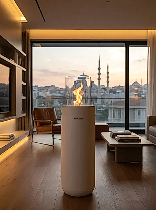 Torch A2 Taşınabilir Şömine (Beyaz)