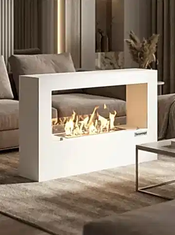 VistaFire Taşınabilir Şömine (Beyaz)