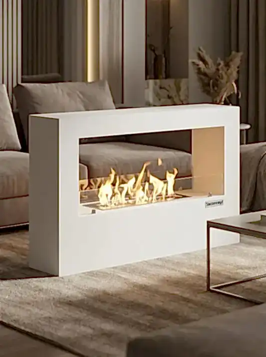 VistaFire Taşınabilir Şömine (Beyaz)