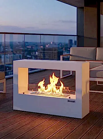 VistaFire Taşınabilir Şömine (Beyaz)