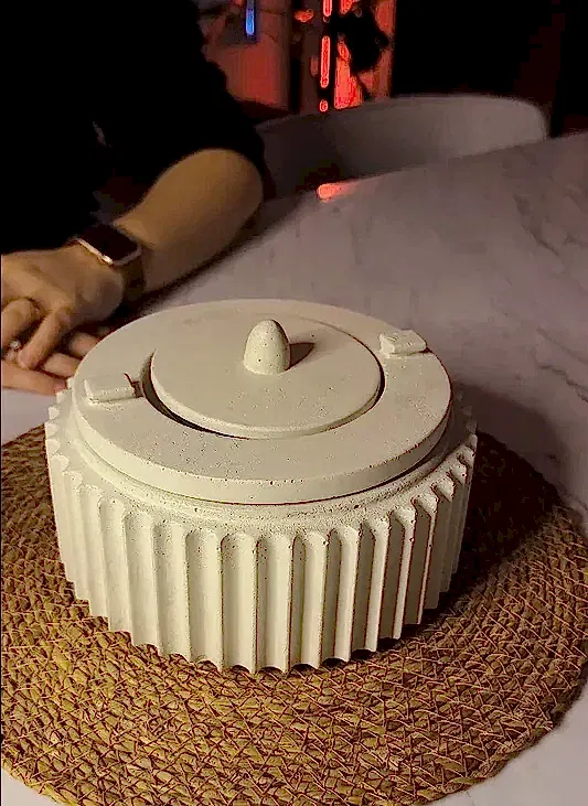 Bohem Masaüstü Beton Şömine