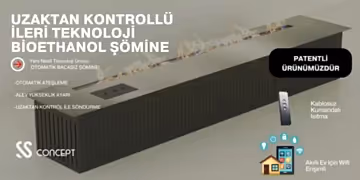 Uzaktan Kontrollü 60 Cm Bioethanol Burner Şömine