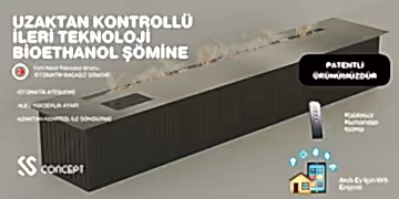 Uzaktan Kontrollü 120 Cm Bioethanol Burner Şömine