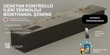 Uzaktan Kontrollü 200 Cm Bioethanol Burner Şömine